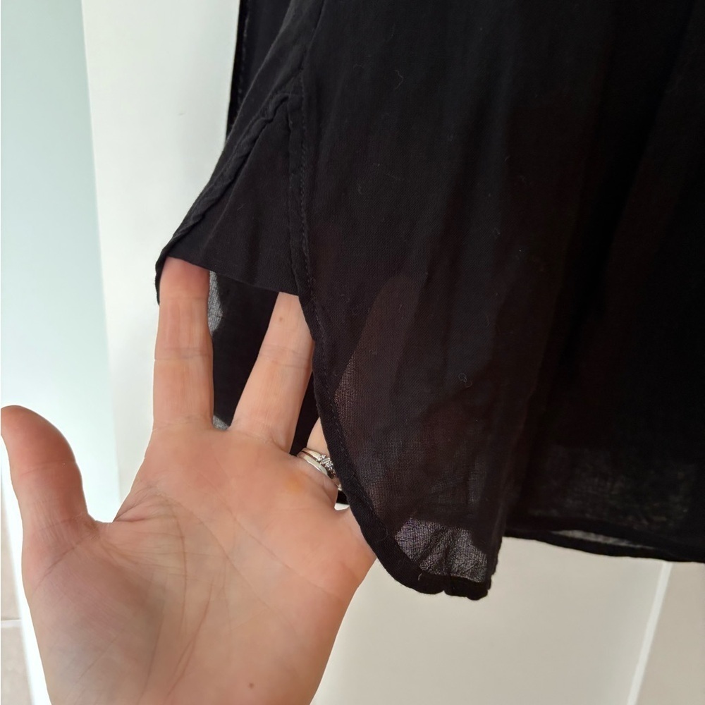 Wilfred Black Cotton Peplum Blouse Size XXS - Picture 5 of 9